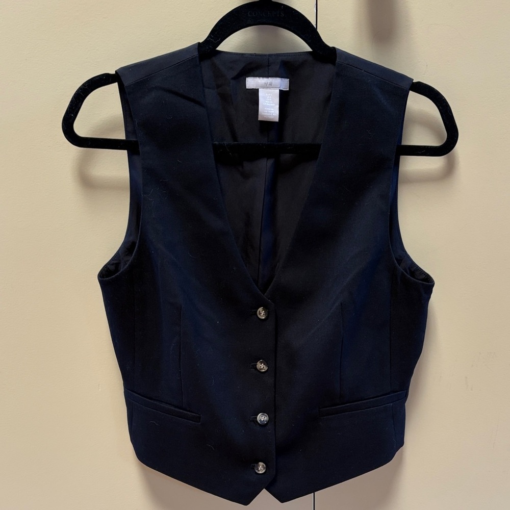 H&M Black Tailored Women's Vest size sm